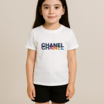 T-shirt Fille imprimé Chanel blanc
