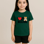 T-shirt Fille imprimé Moschino vert